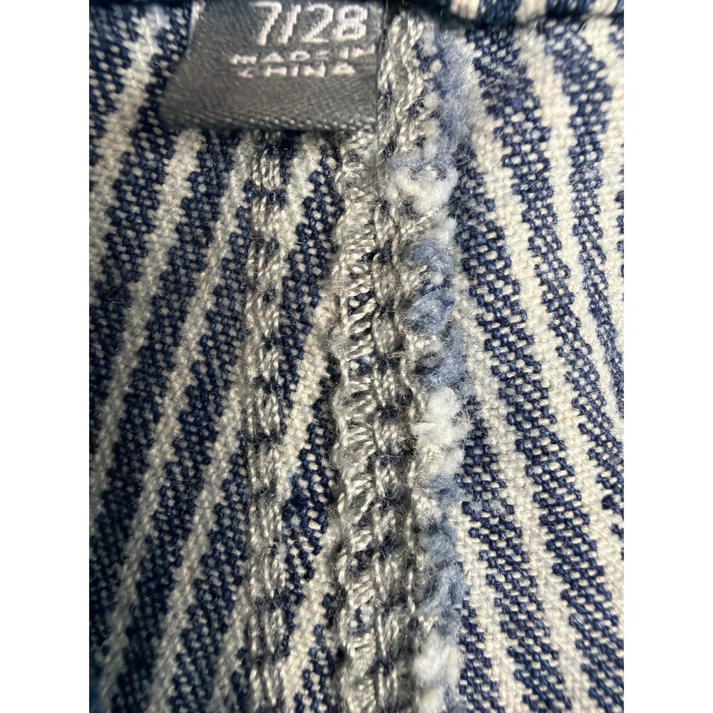 Cali 1850 Hickory Stripe Barrel Pants Blue White Utility Trousers 7/28 NWOT - Picture 4 of 7